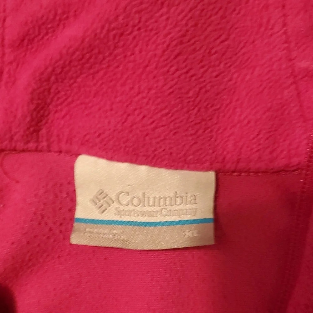 Columbia Women's Pink Cowl Neck Quarter Zip Sweater - Picture 2 of 7